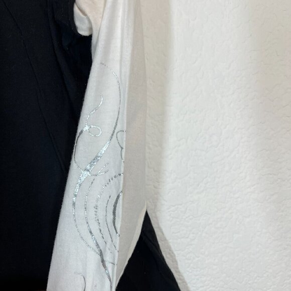 Vintage Nascar T-Shirt Medium Racing Black White Y2K Long Sleeve Retro - Picture 5 of 7